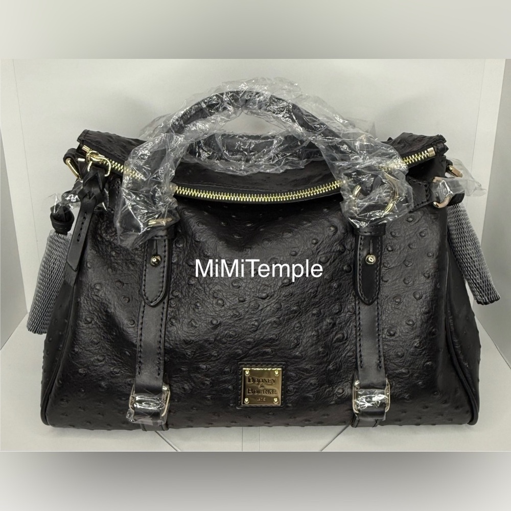 Dooney & Bourke Large Ostrich Satchel - Picture 3 of 8